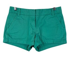 J Crew Chino Shorts womens 2 Green Teal‎ Aqua Casual Everyday